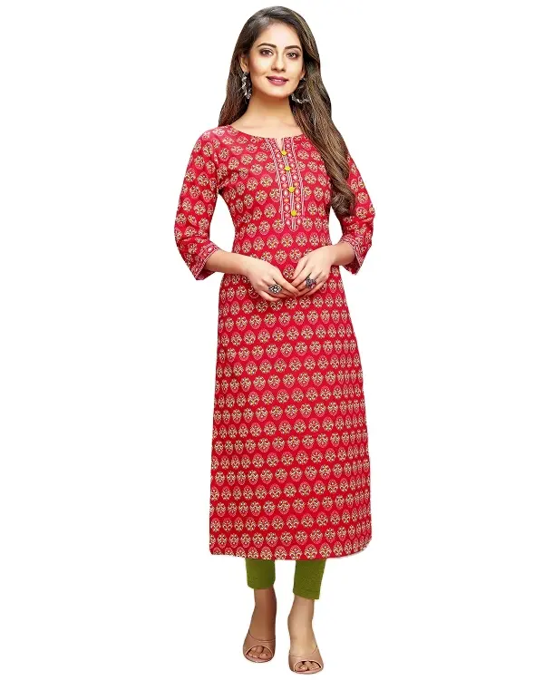 Vente en gros de vêtements ethniques de qualité supérieure nouveau design Kurti en coton pour femmes vêtements de fête disponibles à un prix abordable pour l'exportation