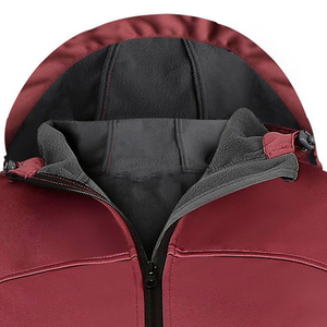 Veste Softshell en Toile pour Homme Imperméable Respirant Outdoor Fitness Walking Wear Stylish Lightweight Stand Collar Zipper Print - Product Image 3