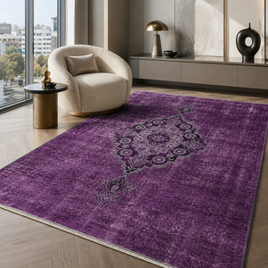 <b>Rug</b> Weavers RW7017 Nomad <b>Lilac</b> Tribal Washable <b>Rug</b> Dropshipping Wholesale Washable Chenille 10 Sizes - Product Image 6