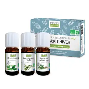 Aroma Kit musim dingin-3 organik minyak esensial-Ravintsara pohon teh eukaliptus-meningkatkan sistem imun-Aromaterapi-3x10ml