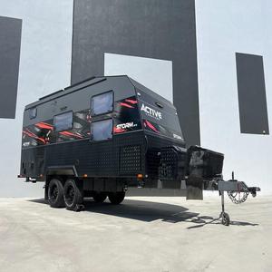 Caravana Mini Teardrop Usada, Construcción de Acero Inoxidable, Diseño Moderno, Cocina Deslizable, Capacidad para 2 Personas - Product Image 1