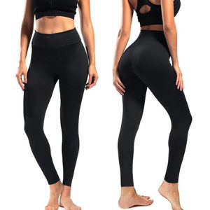 Leggings personnalisés d'entraînement de yoga et de fitness pour femmes Leggings taille haute pour femmes Leggings pour femmes en polyester et élasthanne de couleur unie - Product Image 1