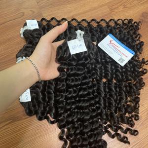 GRANDE VENTE!!!! Extension de cheveux humains bouclés à la vapeur couleur noire naturelle machine trame cheveux de haute qualité prêt à expédier - Product Image 4