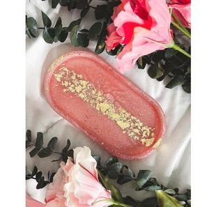 Plateau en résine pour flacons de parfum et présentoir à bijoux, plateau de service pour gâteaux, jus et aliments, pour la maison et l'hôtel - Product Image 1