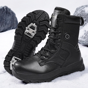 Botas calefactables de invierno para hombre y mujer, zapatos calefactables con hebilla antideslizante, garras de acero para caza, escalada en montaña y nieve - Product Image 1