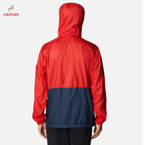 Veste coupe-vent en toile à capuche de haute qualité, logo personnalisé sur le devant, vêtements de mode d'hiver écologiques - Product Image 2