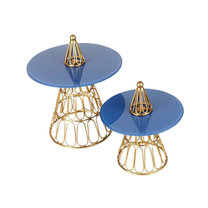 Glass And Metal Dessert <b>Cake</b> Stand Round Shape Customized Size <b>Cake</b> Fruits Stands For <b>Wedding</b> Party Usage - Product Image 2
