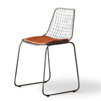 Chaise de salle à manger de luxe nordique moderne, design antique, en acier et métal, pour la maison, le bar, l'appartement, l'entrée, le bureau à domicile, l'extérieur, les meubles de salle à manger