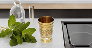 Taza de Julep de menta con cuentas de latón metálico para Moscow Mule Designer Tazas de viaje clásicas de latón Acepta diseños personalizados - Product Image 3