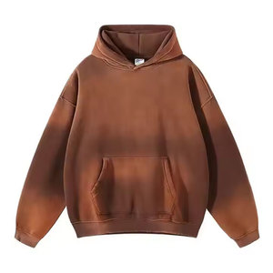 2025สเวตเชิ้ตผู้ชายฟอกสีกรดสไตล์สตรีทเสื้อฮู้ดย้อมสีล้วนแบบกำหนดได้เองสไตล์สตรีทแฟชั่น - Product Image 5