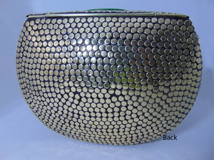 Hot Sale Metal <b>Stud</b> Vintage Clutch Purse for Women Luxury Wedding Evening <b>Bags</b> by Lowellcraft.com Made in Delhi - Product Image 6