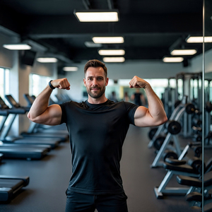 T-shirt de compression de natation pour hommes Gym Fitness Wear Exercise Tee Tops Mens Elastic 100% Polyester T Shirts Men - Product Image 4