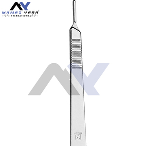 Manche de scalpel de qualité supérieure #3-Manche de couteau en acier inoxydable léger et durable, conception antirouille, compatible - Product Image 2