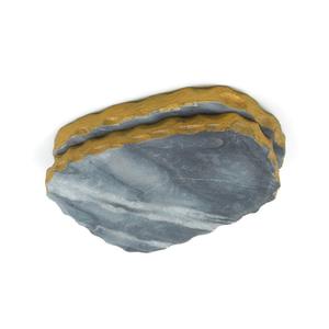 ชุดแผ่นรองแก้วหินอ่อนสีเทาทำด้วยมือแผ่นรองเครื่องดื่มจากหินธรรมชาติ - Product Image 2