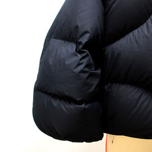 Blouson matelassé noir à capuche pour homme, épais, rembourré de duvet, coupe-vent, décontracté, court, coupe ample, fermeture éclair, couleur unie, pour l'hiver - Product Image 5