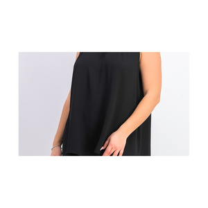 Rachel Roy Top de punto con cuello simulado y fruncido Mindi para mujer, color negro, talla 2, extra grande - Product Image 3