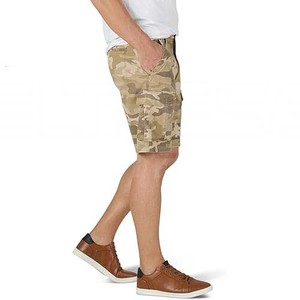 Shorts Cargo décontractés pour hommes de haute qualité solide teint uni respirant toile confort ceinture élastique conception extensible en gros - Product Image 6