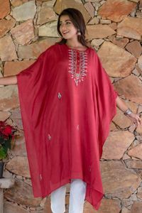 ผู้หญิงปัก Elegance ลําลองคอวียาวสไตล์ Kaftan ชุด - Product Image 3