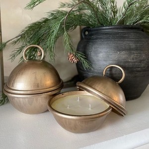 Pear Shaped Copper Finish Stainless Steel With <b>Leaf</b> Design Lid Candle Jar Home Decor Used Fruit Shape - Product Image 2