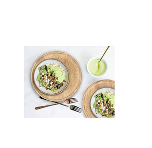 Assiette de chargeur en bois massif Assiette de chargeur de service de fruits alimentaires Forme ronde et produit Offre Spéciale - Product Image 6