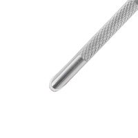 Grattoir à ongles double tête en acier inoxydable réutilisable pour dissolvant de vernis, repousse-cuticules et éliminateur de peaux mortes – Idéal pour la manucure à domicile ou en salon