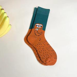Unisex <b>Funny</b> Novelty Sloth Pattern Mid Tube <b>Socks</b> Trendy Breathable Design <b>for</b> All Seasons <b>for</b> Daily Use - Product Image 5