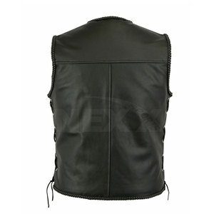 Nouvelle arrivée sans manches Gilet en cuir pour hommes Gilet en cuir de bonne qualité pour hommes Gilet en cuir Offre Spéciale hommes - Product Image 4