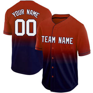 2025 Wholesale Sublimation logo Baseball Jersey Team Blank v Neck <b>Mens</b> Uniform Full Button Baseball Printed Logo <b>t</b> <b>Shirts</b> Jersey - Product Image 4