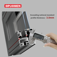 Ventanas abatibles de aluminio de doble acristalamiento de estilo francés, vidrio de rotura térmica para sala de estar, cocina, baño, uso, diseño gráfico