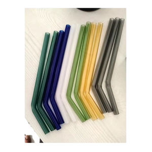 Top Quality Indian Supplier Reusable Glass Straw With Custom Color ,Size and Shapes - Product Image 1