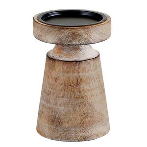 Bougeoir de conception marocaine à la mode bougeoir fini brillant Base en bois pour le support de décoration de mariage et de dîner - Product Image 6