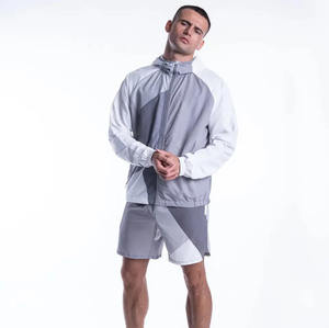 Custom High Quality Casual Print Polyester Patchwork Men Two Piece Set Nylon Windbreaker <b>Shorts</b> Set Tracksuit Sportswear for Men - Product Image 1