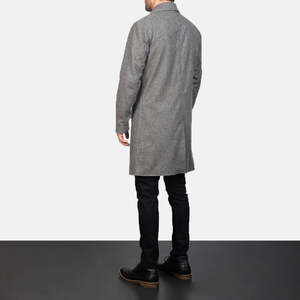 Manteau gris en laine à simple boutonnage pour homme Petrillo - Product Image 5