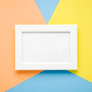 Mosaïque d'os blanc minimaliste en acier inoxydable Découpe UV Cadre photo en bois Taille et style réglables pour toute photo - Product Image 1