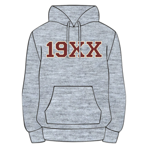 Sweat à capuche gris KAP en coton mélangé, vêtements de fraternité grecque, vêtements décontractés personnalisés Divine Nine HBCU Greek Life, année de fondation - Product Image 2