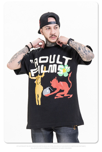 Camiseta con estampado de algodón 100% de alta calidad para hombre, ropa de calle de Color sólido personalizada, Camiseta holgada con estampado de abullonado para hombre - Product Image 4