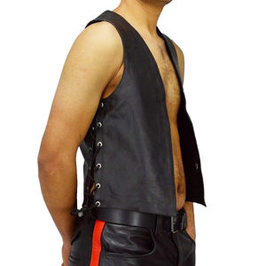 Chaleco de moto de cuero Reversible de alta calidad para hombre, estilo clásico, impermeable, transpirable, hecho en Pakistán, el mejor Chaleco de motorista - Product Image 1