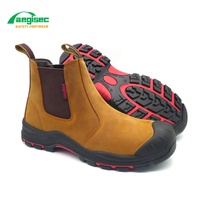 AEGISEC chaussures de sécurité pour mines crazy horse bottes de sécurité pour la randonnée chaussures de travail antidérapantes et résistantes aux perforations pour hommes bottes