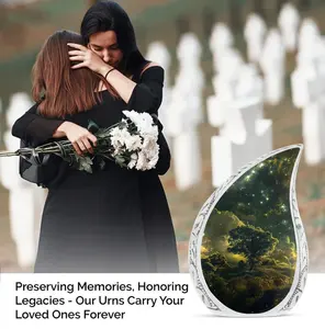 Urna Funeraria Elegante de Estilo Americano Stellar Serenity con Acabado de Alto Brillo, Capacidad de 200 Pulgadas Cúbicas, Diseño y Color Personalizables - Product Image 3