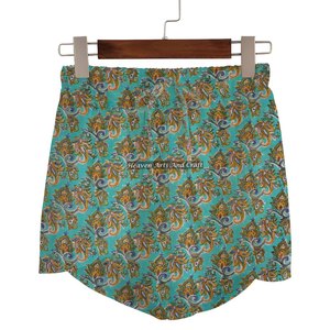 New Wholesale Women Summer Casual Cotton <b>Low</b> Rise Multicolor Hand Block Print Wrap <b>Shorts</b> Summer Block Print Wrap <b>Shorts</b> Women's - Product Image 6