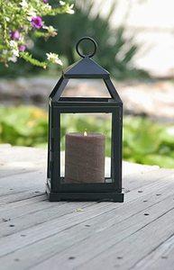 โลหะสีดำแก้วเชิงเทียนขนาดโคมไฟโลหะเทียนโคมไฟตกแต่งกลางแจ้งตกแต่ง - Product Image 4