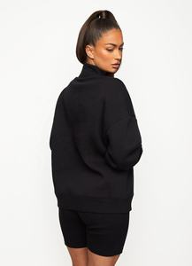 เสื้อสเวตเชิ้ตมีซิปสำหรับผู้หญิงสำหรับออกกำลังกายฟิตเนสผ้าฝ้าย1/4แบบกำหนดเอง - Product Image 3