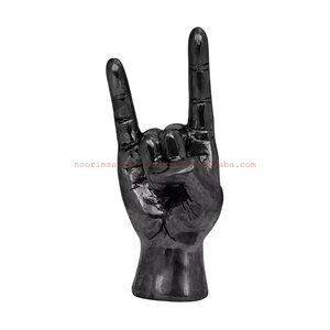 สินค้ามาใหม่รูปปั้นตกแต่งโต๊ะทำด้วยมือแบบอเมริกันที่วางมือถือในบ้านทันสมัยโลหะชุบสีดำหยาบ - Product Image 6