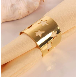 Anneau d'Accent de Table de Designer Antique Anneau de Serviette en Métal Étoile d'Or pour la Maison Dîner Table à Manger Rond de Serviette Décoratif au Meilleur Prix - Product Image 3