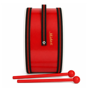 Midex Orf-TF-13RD Orff Instruments - Red Kids' <b>Drum</b> with Strap and Floor <b>Drum</b> - Product Image 3