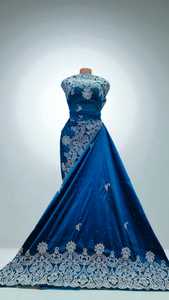 Tela de Poliéster Brocada de Organza Africana de Alta Calidad de Lujo AWAIS HOUSE, 5 Yardas, Tul Francés, Bordado Ecológico - Product Image 2