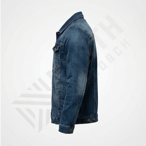 Chaqueta Vaquera Informal para Hombre, Lavado Azul Clásico, Diseño de Prenda Exterior Atemporal, Ideal para Ropa de Calle Diaria, Estilo Informal y Relajado - Product Image 3