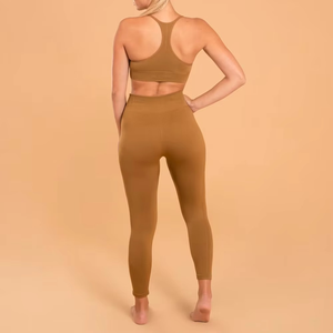Ensemble de yoga et fitness pour femme à taille haute avec logo personnalisé, séchage rapide, extensible, soutien élevé, antibactérien - Product Image 4