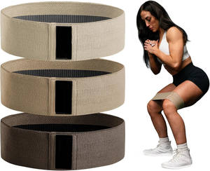 Bandes de résistance pour les fesses en tissu polyester OEM pour femmes, bandes de résistance élastiques pour les hanches, entraînement de fitness, squat, accessoires de yoga pour la salle de sport - Product Image 2