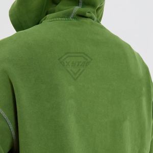 Ensemble de survêtements vintage en coton 100% délavé à l'acide, léger, à capuche, zippé, avec couleur unie respirante pour l'hiver, survêtements personnalisés - Product Image 6